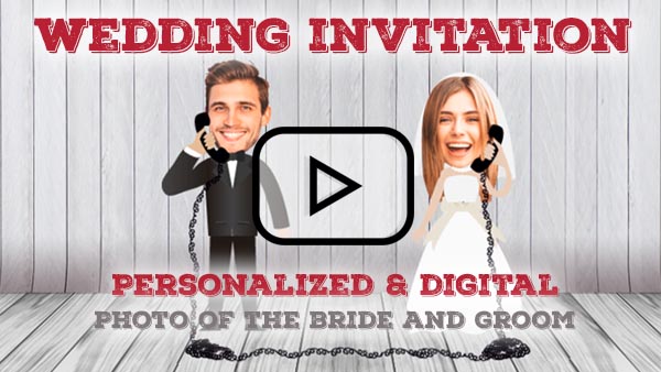 Digital wedding invitation personalized