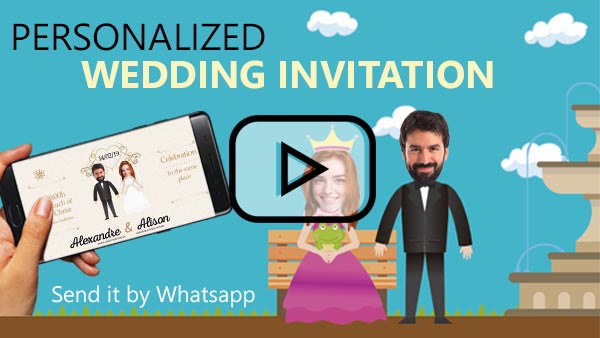 Wedding invitation for whatsapp ENGLISH Model My Frog Prince